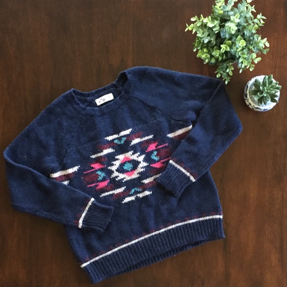 Hollister Sweaters - Navy Tribal Pattern Sweater